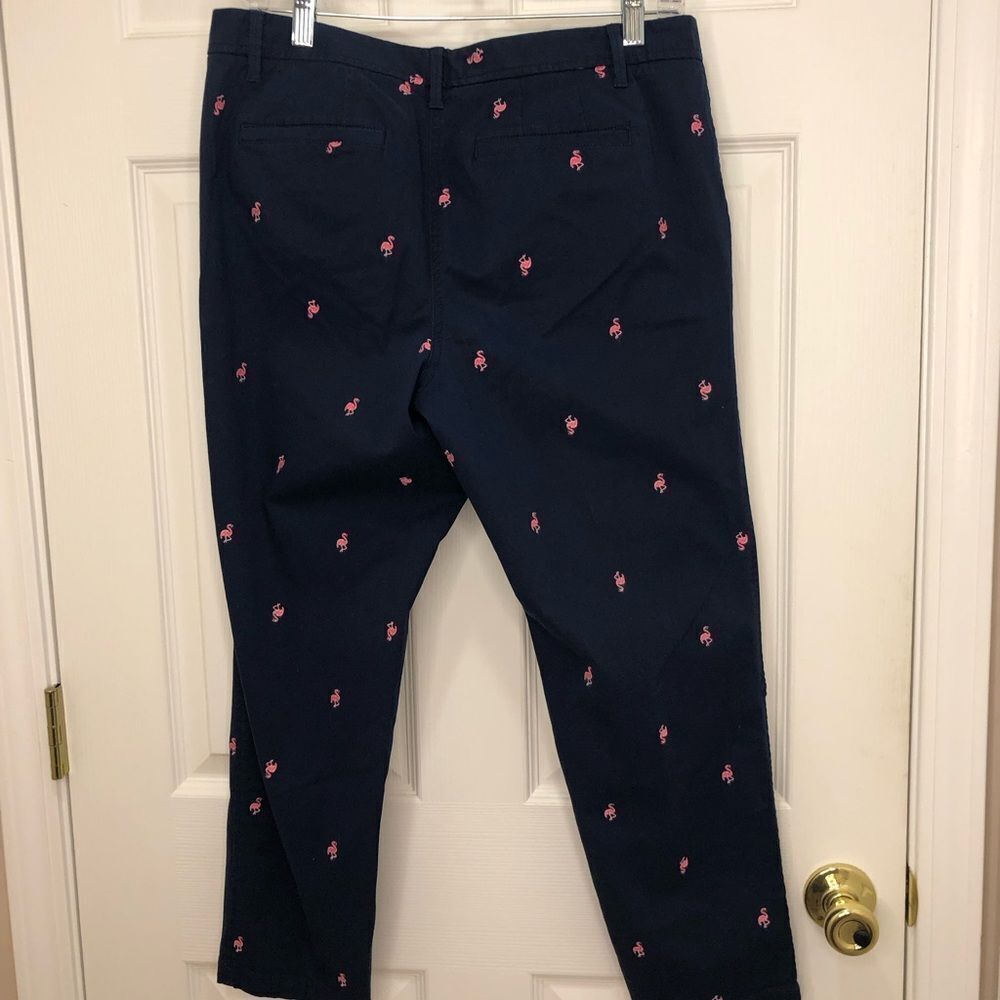 Talbots relaxed chino navy blue flamingo capri pants, size 10p - Picture 9 of 13